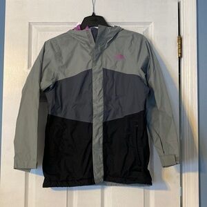 The North Face girls hooded jacket; size large